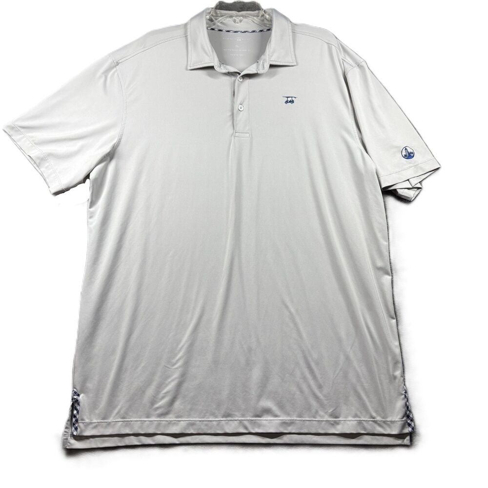 Bald Head Blues Men Polo Shirt Performance Golf Preppy Grey Size XL Q205